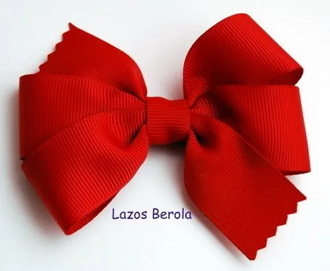 Lazo de pelo para niña liso color rojo | su MissHobby