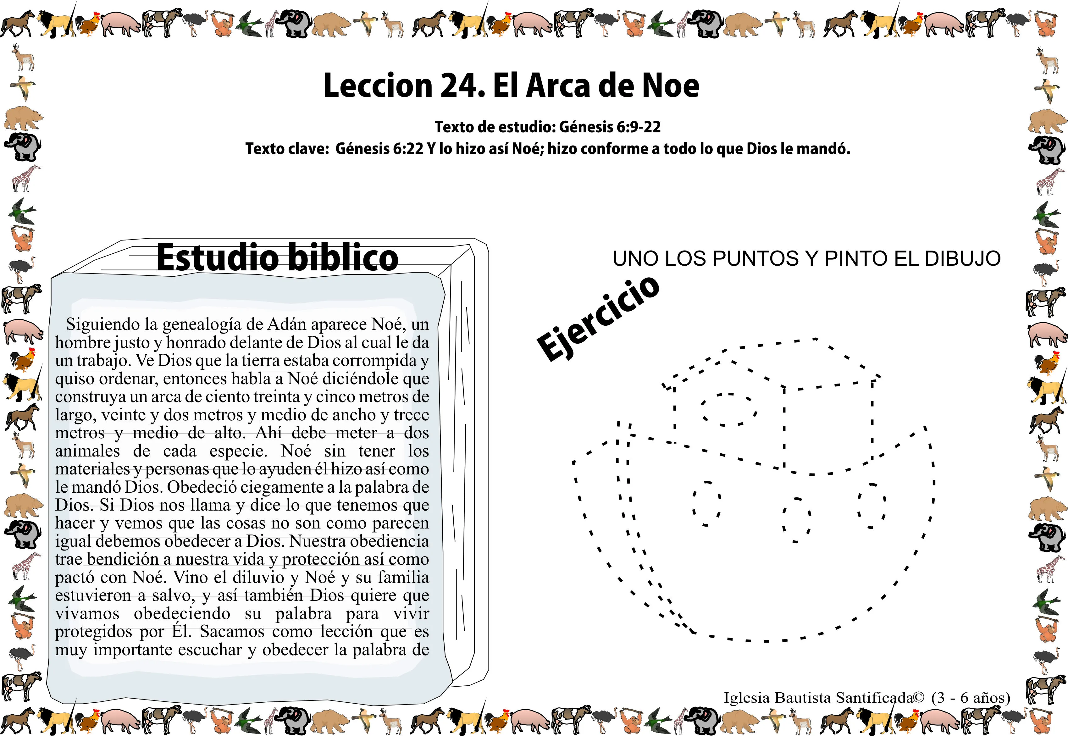 Lección 24. El Arca de Noé « Iglesia de Niños