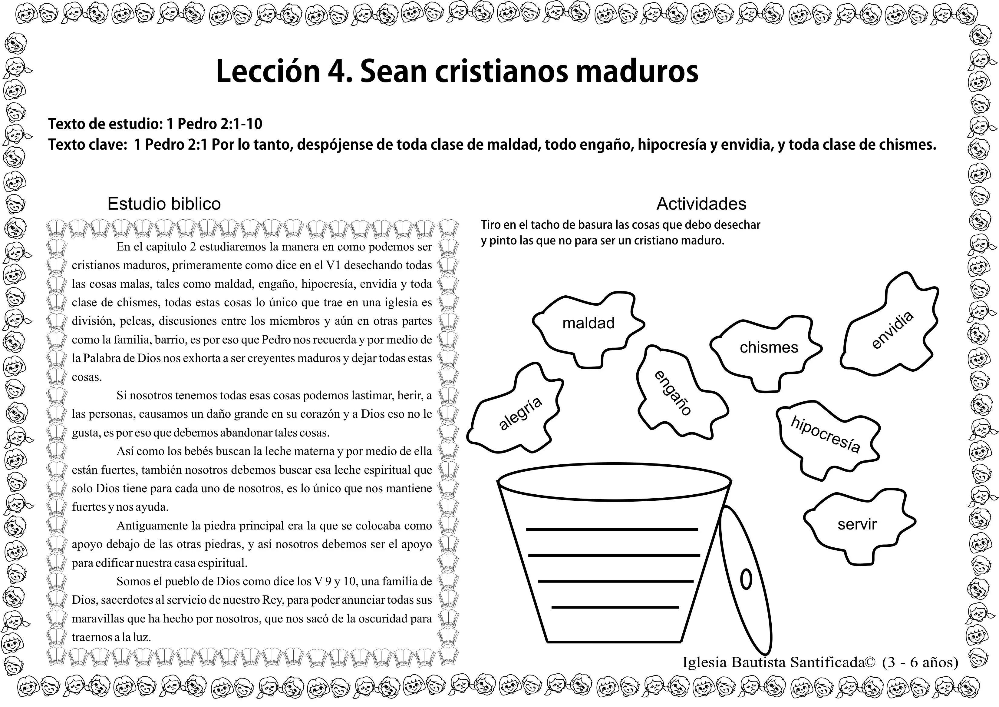 Lección 4. Sean cristianos maduros « Iglesia de Niños