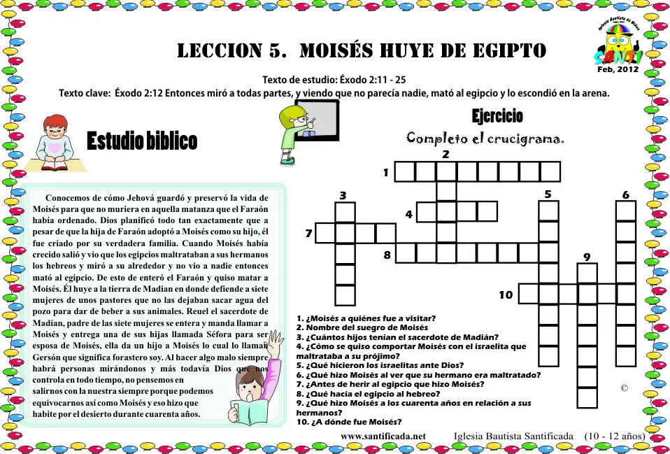 Lección 5. Moisés huye de Egipto « Iglesia de Niños