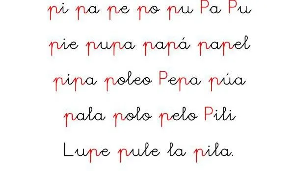 LECTOESCRITURA LETRA P - Orientación Andújar - Recursos Educativos