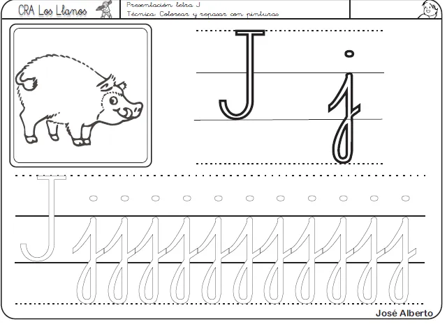 Lectoescritura: J | Recurso educativo 39639 - Tiching