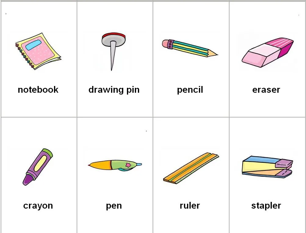 Leer y Aprender Juntos: Utiles escolares en ingles