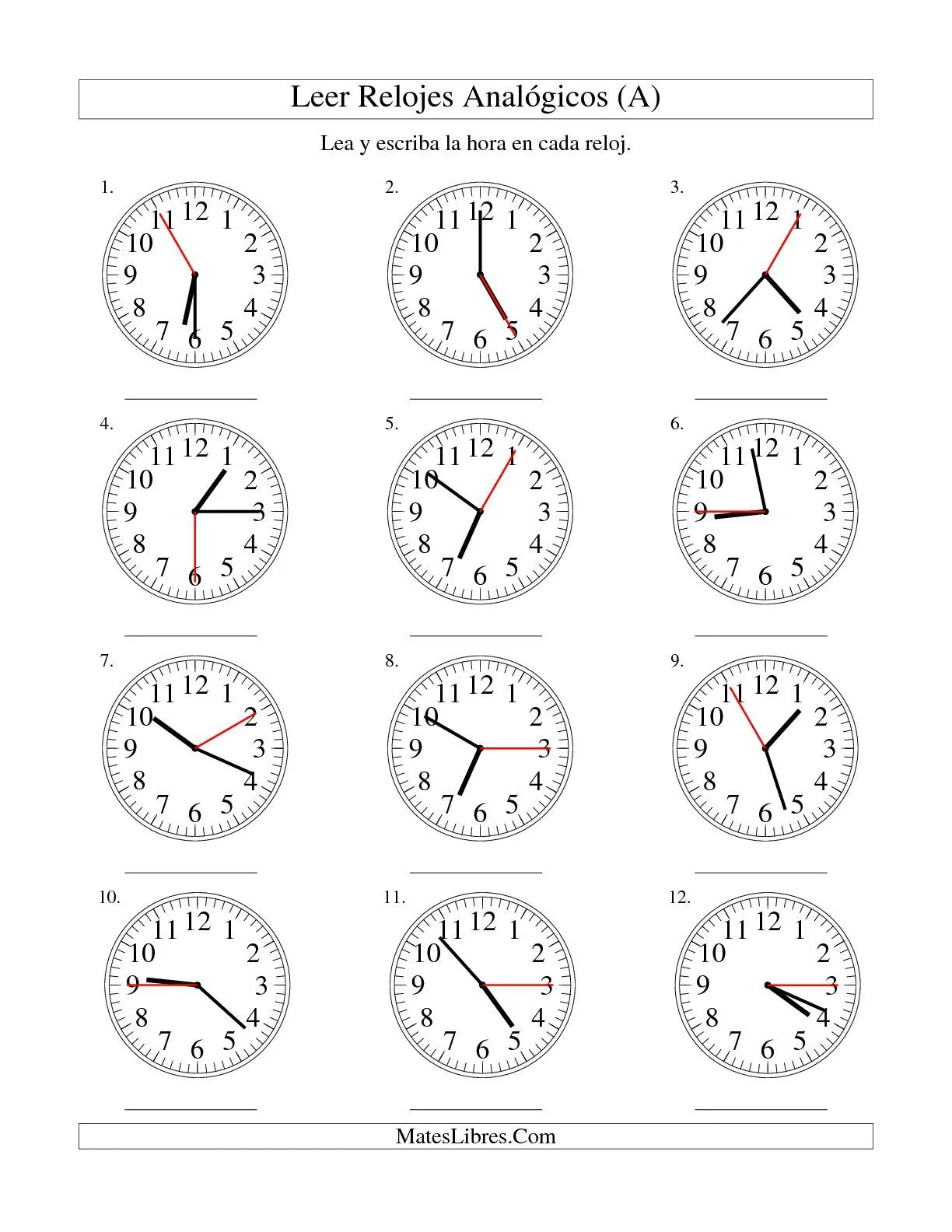 Leer la Hora en un Reloj Analógico en Intervalos de 5 Segundos (A ...