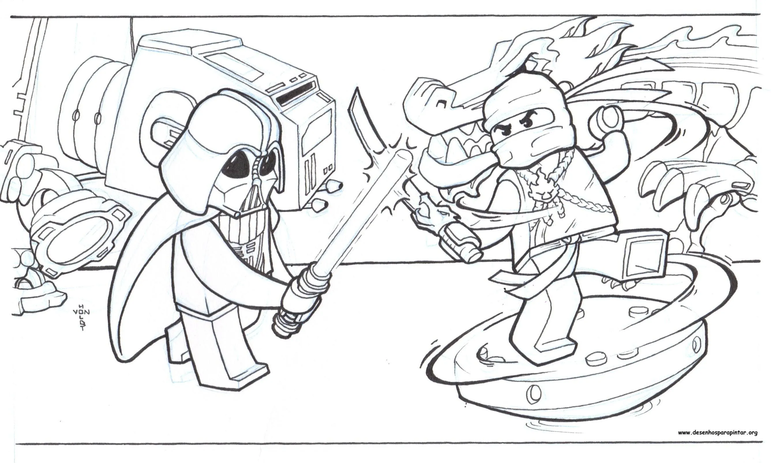 lego ninjago para pntar Colouring Pages