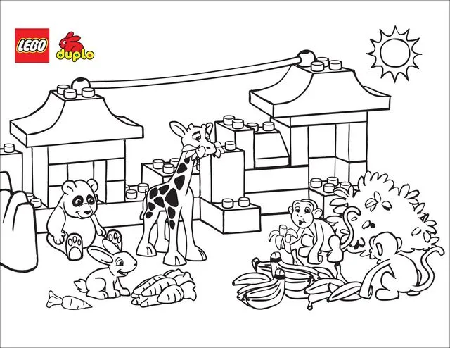 Lego Zoo coloring page - Free Printable Coloring Pages