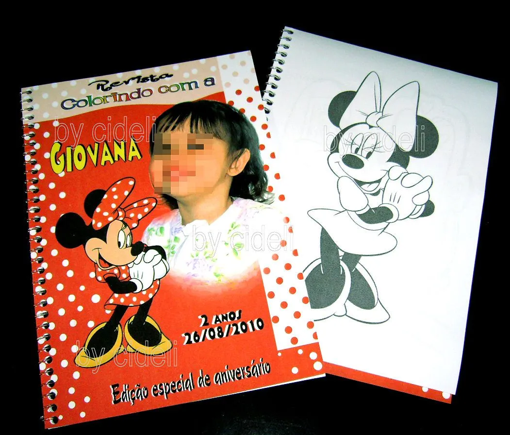  ... - LEMBRANÇAS PARA FESTAS INFANTIS: MINNIE - Caderno de colorir