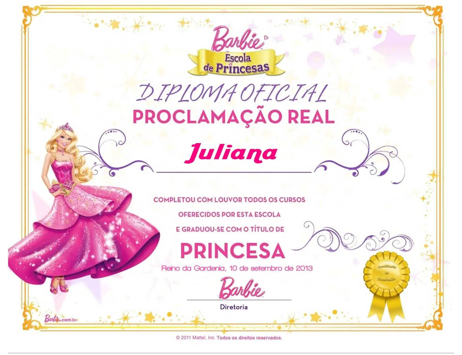 Lembrancinhas Mágicas: Barbie Escola de Princesas