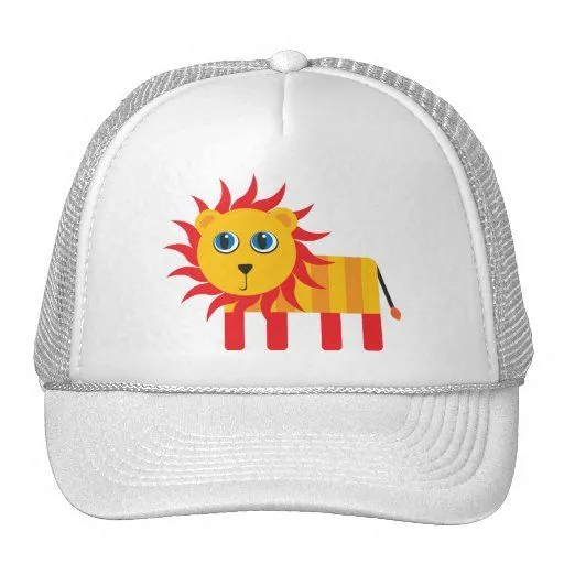 León lindo del dibujo animado gorra de Zazzle.