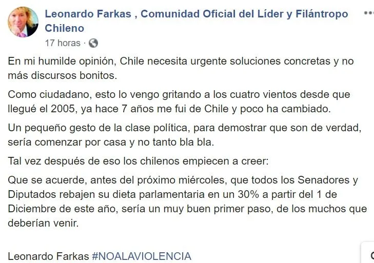 Leonardo Farkas alza la voz en medio de manifestaciones: 