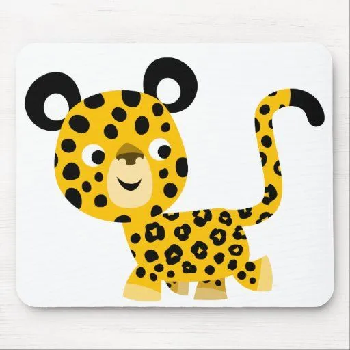 Leopardo sonriente Mousepad del dibujo animado lin Tapete De Raton ...