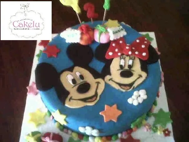 Bizcocho de Mickey y Minnie - Imagui