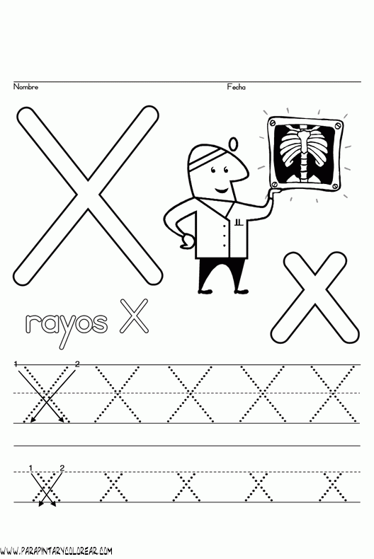 letra x para colorear Colouring Pages (page 2)