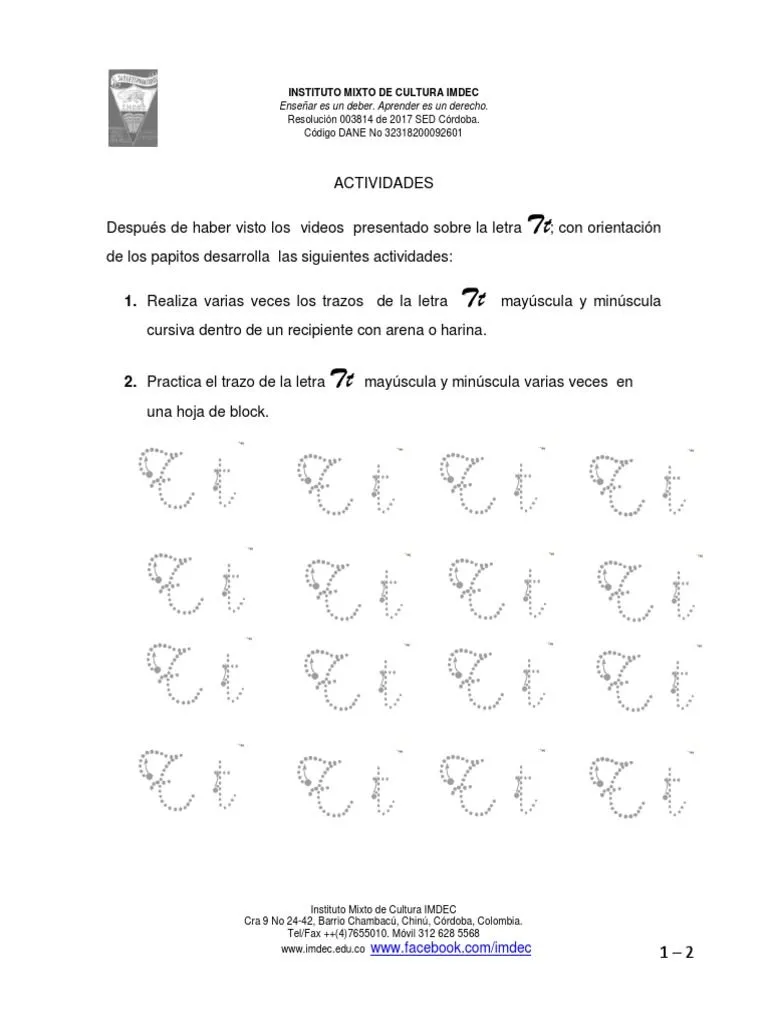 Letra T Jardín PDF | PDF