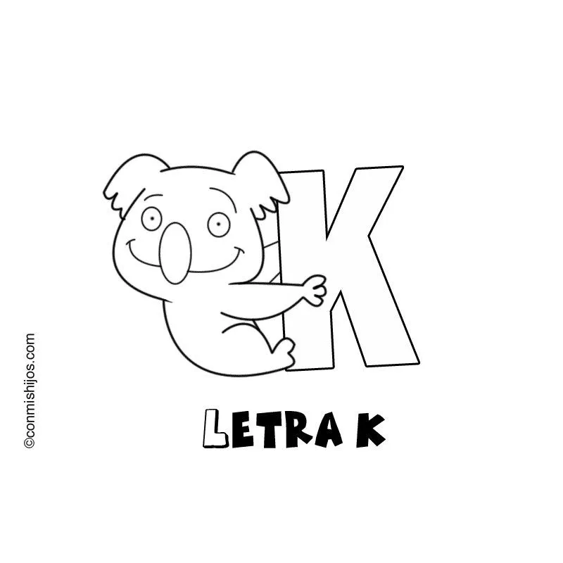 Letra K: Dibujos para colorear