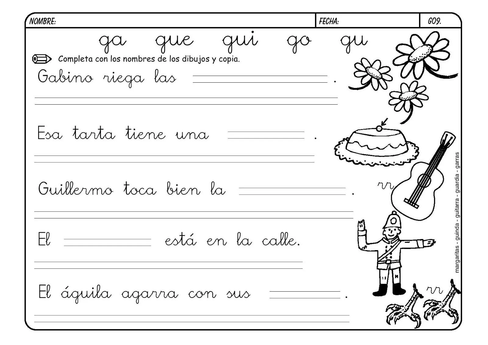 Letra G | Un rincón en casa