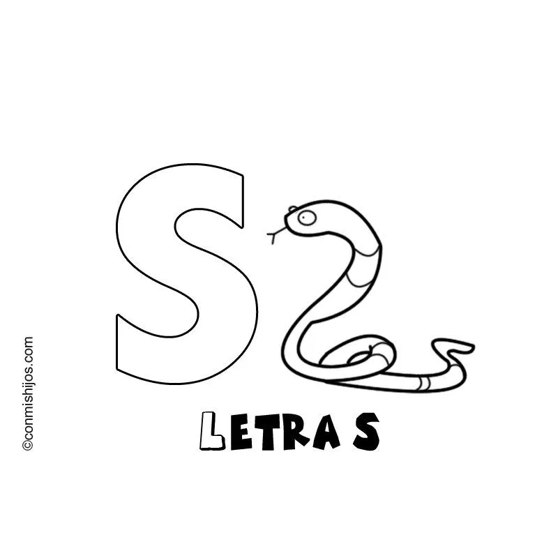 Letra S: Dibujos para colorear