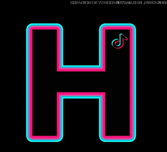 Letra h TikToK Letters font | Todo Candy Bar