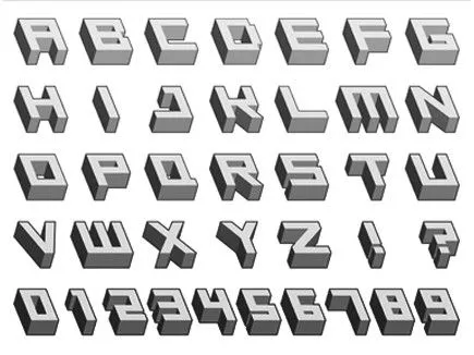Letras abecedario en 3D - Imagui