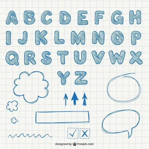 Letras Del Alfabeto Vector | Fotos y Vectores gratis