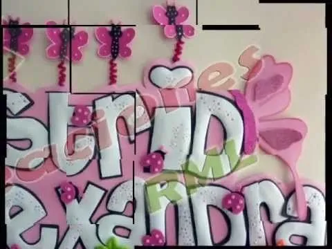 Letras baby shower en foami - Imagui