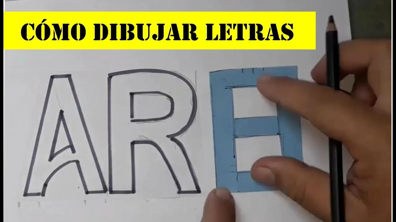 Cómo hacer letras bonitas sin molde para pancartas, carteles o rótulos -  YouTube