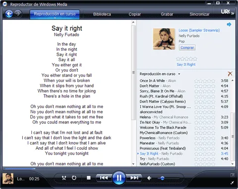 Las letras de tus canciones en Winamp y Media player
