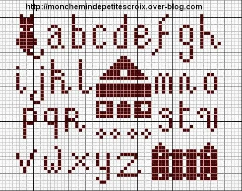 Letras punto de cruz patrones gratis - Imagui