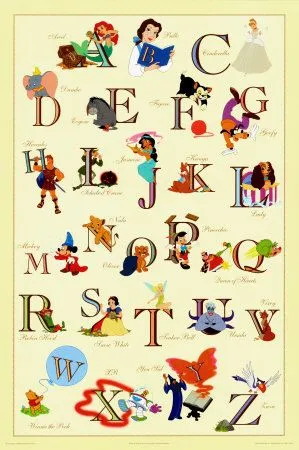 Abecedario con letras de Disney - Imagui