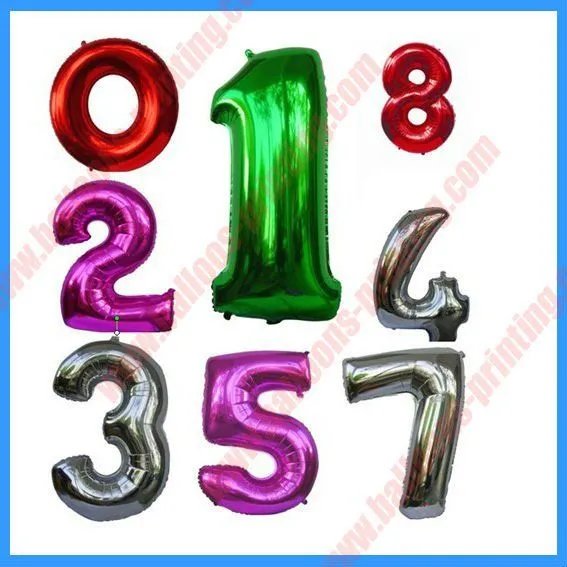 Las letras en71+colorful globos de papel de aluminio en forma de ...