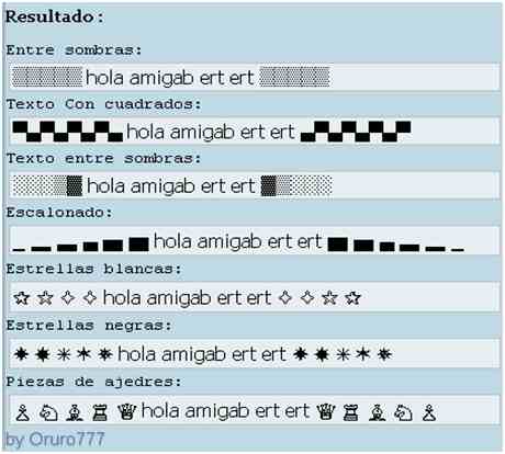 Letras en facebook con decorado