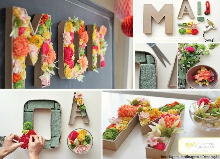 letras con flores | Cosas Lindas | Pinterest