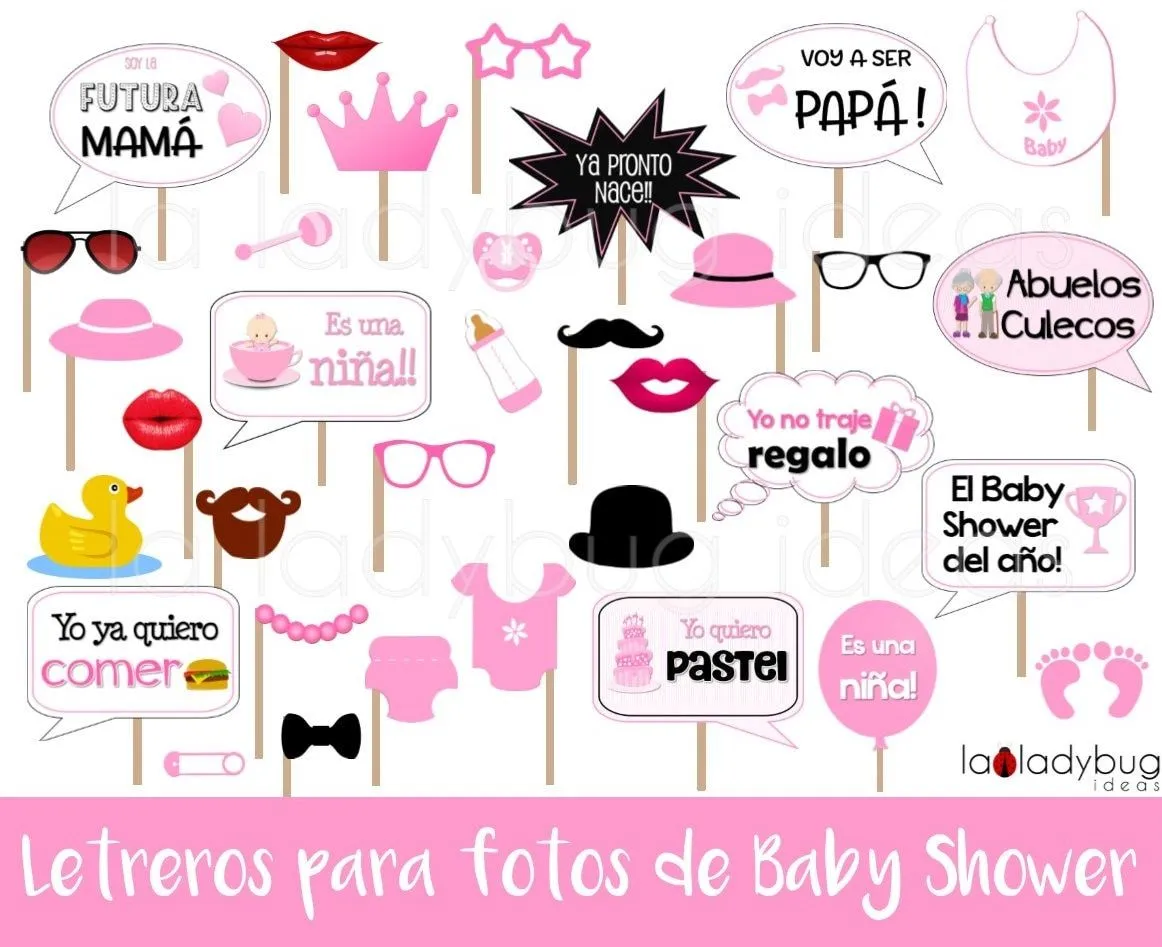 Letras para fotos de Baby shower niña. Archivo para imprimir. - Etsy México