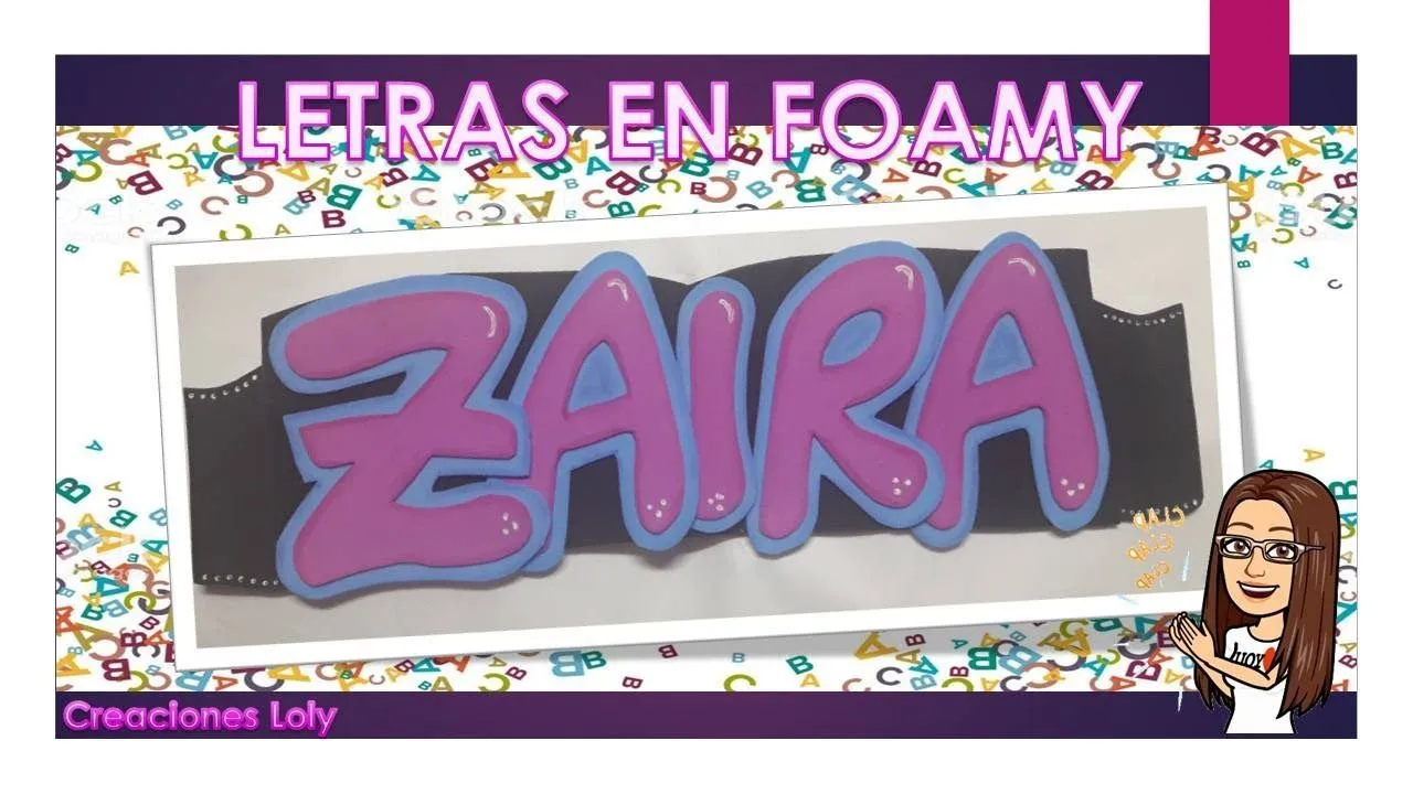 Letras en Goma Eva Foamy - YouTube