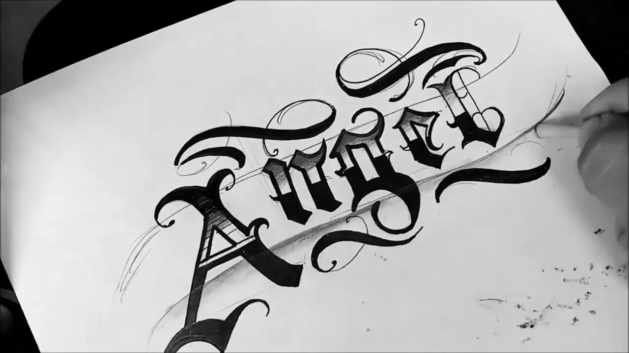 letras goticas para tatuar angel chicano gotico letters lettering malandro  gothic lettering 1 - YouTube