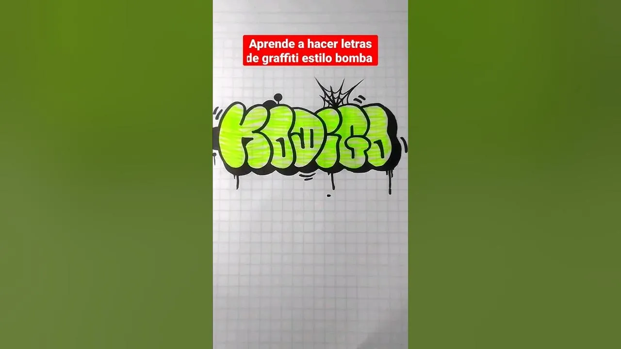 cómo hacer letras de graffiti estilo bomba #graffiti #art #letras #drawing  #bomb #shorts - YouTube