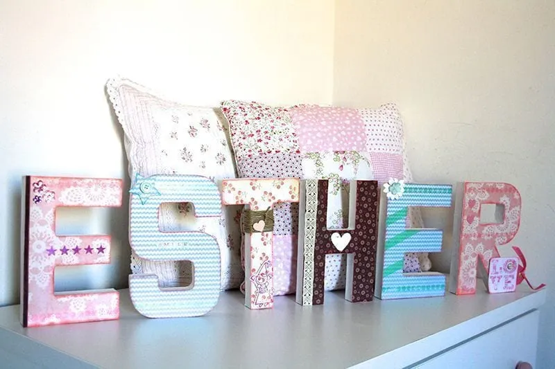 Letras de madera para decorar habitaciones infantiles | Barcelona ...