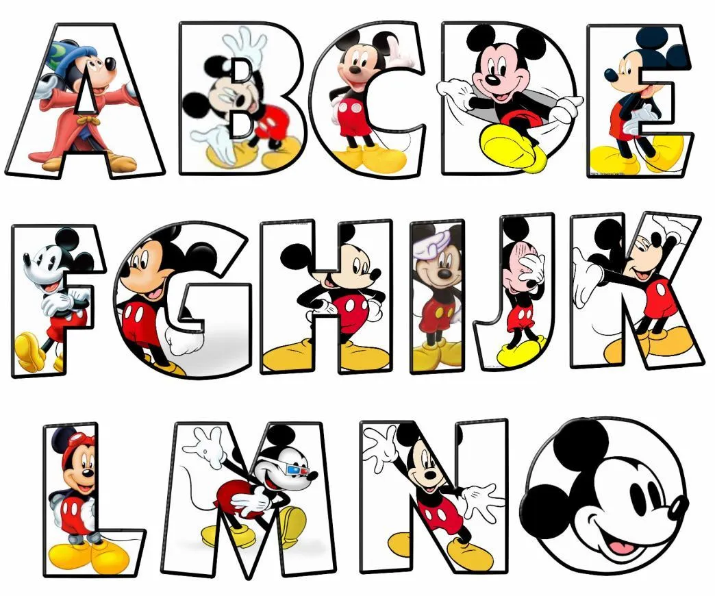 Letras de Mickey Mouse - Imagui