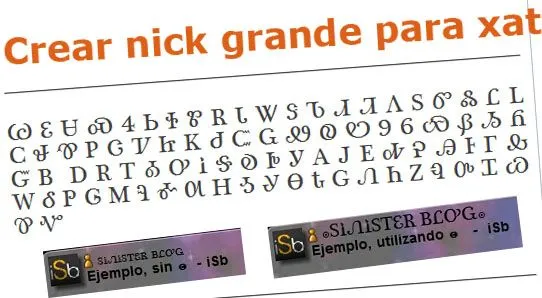 Letras grandes para tu nick | Sinister Blog