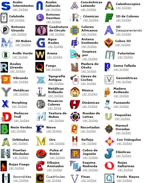 Letras y números y signos animados (gif). | Blog de Onasis