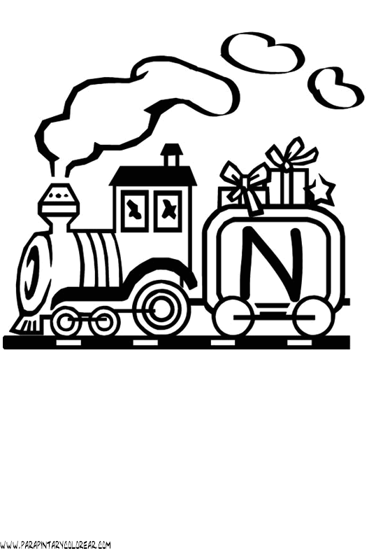 letras-para-colorear-n-tren