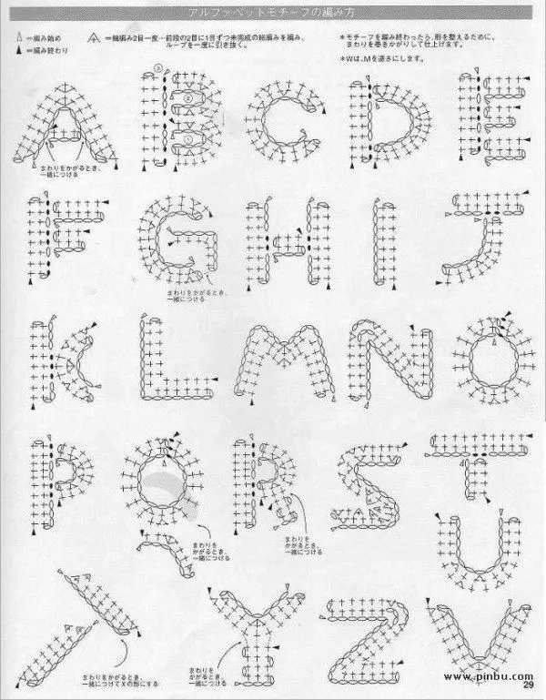 Letras a crochet - Imagui