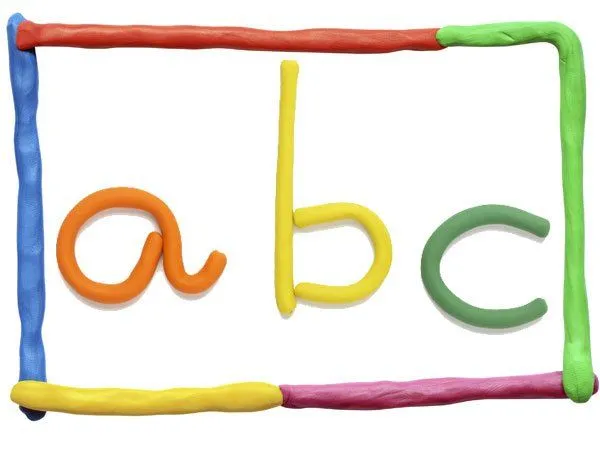 Letras de plastilina para niños