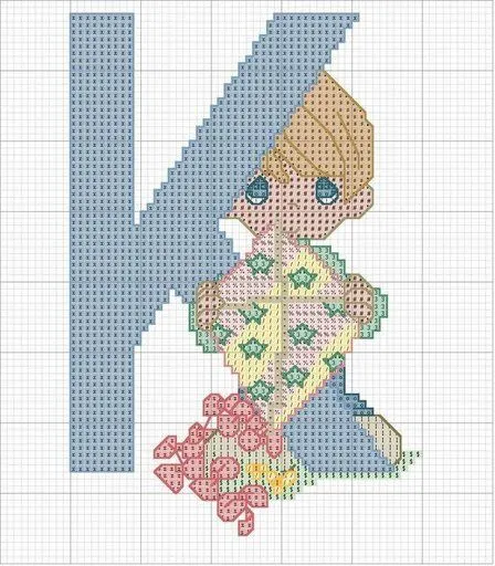 Letras punto de cruz Precious Moments - Imagui