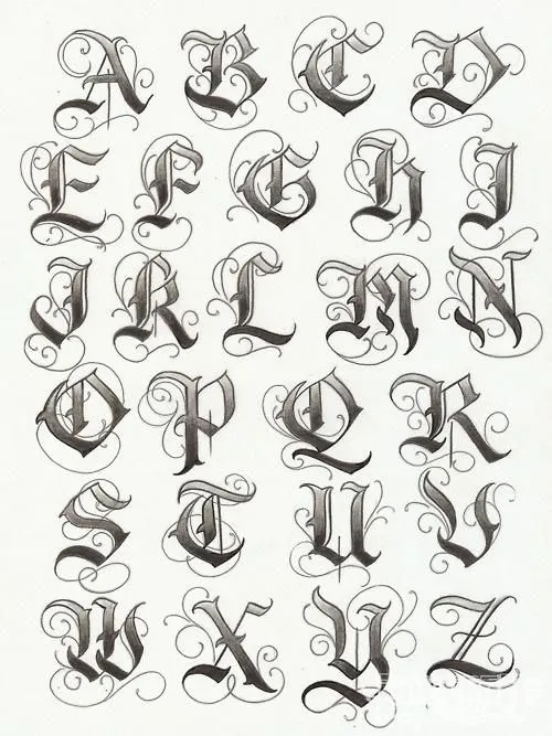 Letras para tatuajes de nombres | Tattoo fonts alphabet, Tattoo lettering  styles, Tattoo lettering fonts