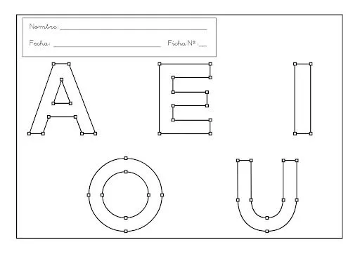 Letras de las vocales para colorear - Imagui