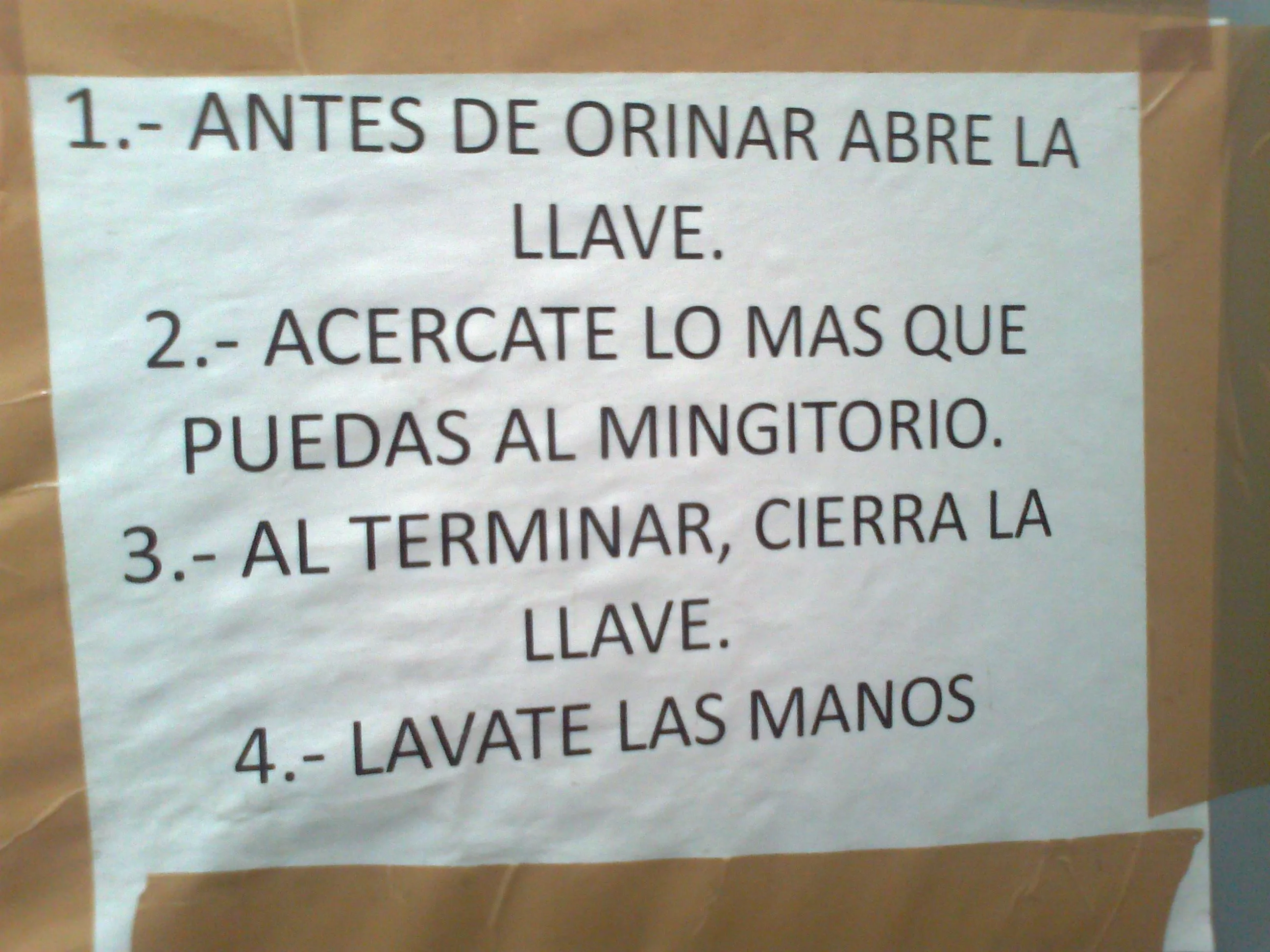 Letreros (En los baños 7 – Instrucciones) | Mas de vez que de en ...