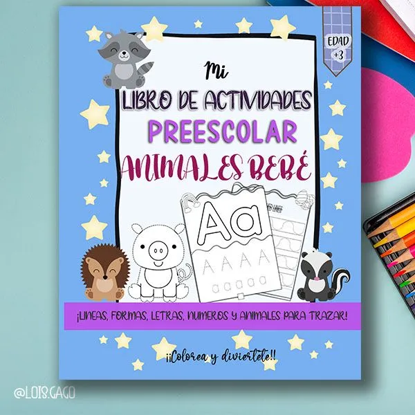 Libro de actividades para preescolares repasa líneas