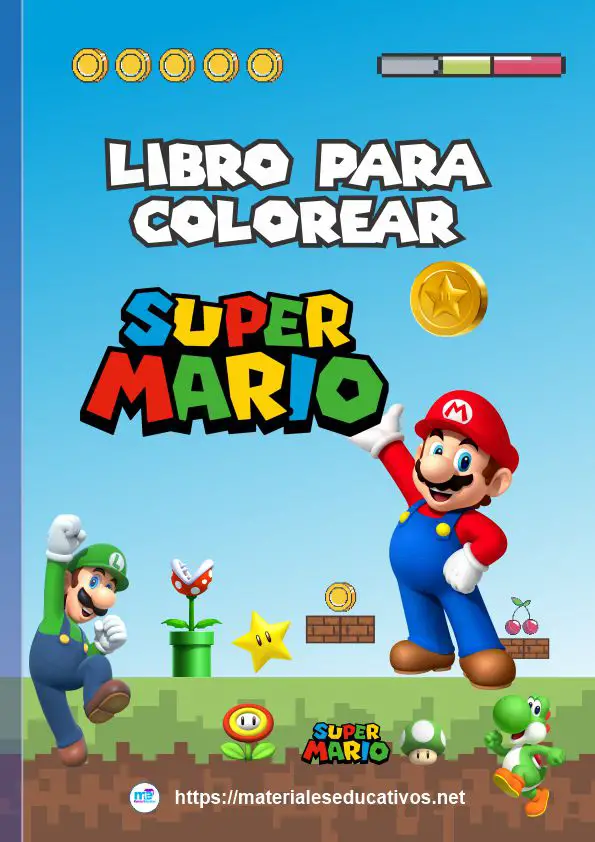 LIBRO PARA COLOREAR DE MARIO BROS - Materiales Educativos