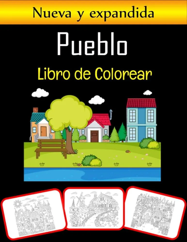 Libro de colorear de pueblo: Incre?bles im?genes de la aldea, libro para  colorear y aprendizaje con gran diversi?n y desarrollo de habilidades para  colorear para ni?os (60 p?ginas; 30 im?genes) : House,